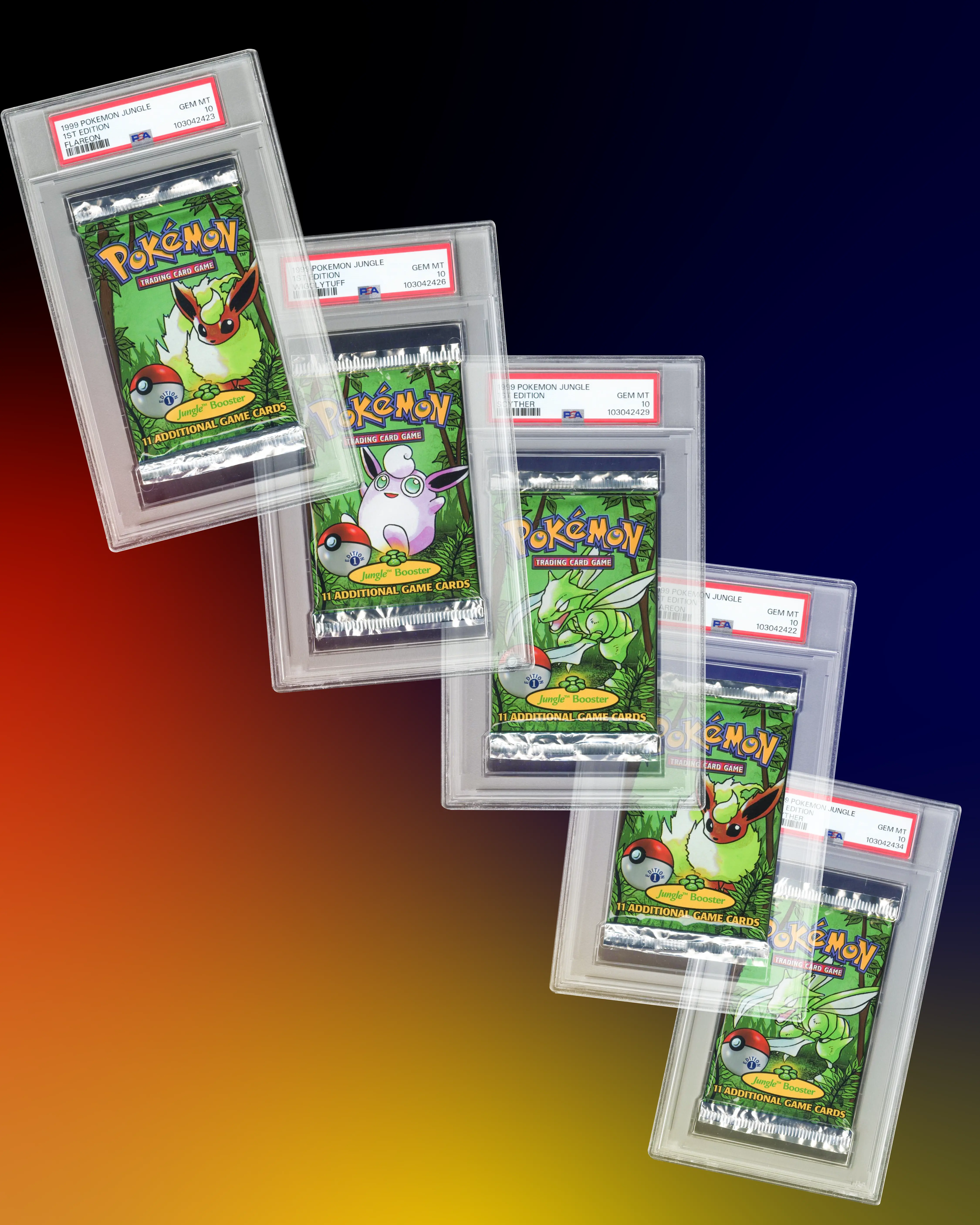 pokemon jungle booster pack 1st edition 1999 POKEMON JUNGLE 1ST EDITION WIGGLYTUFF BOOSTER PACK PSA 10 – lowpopping